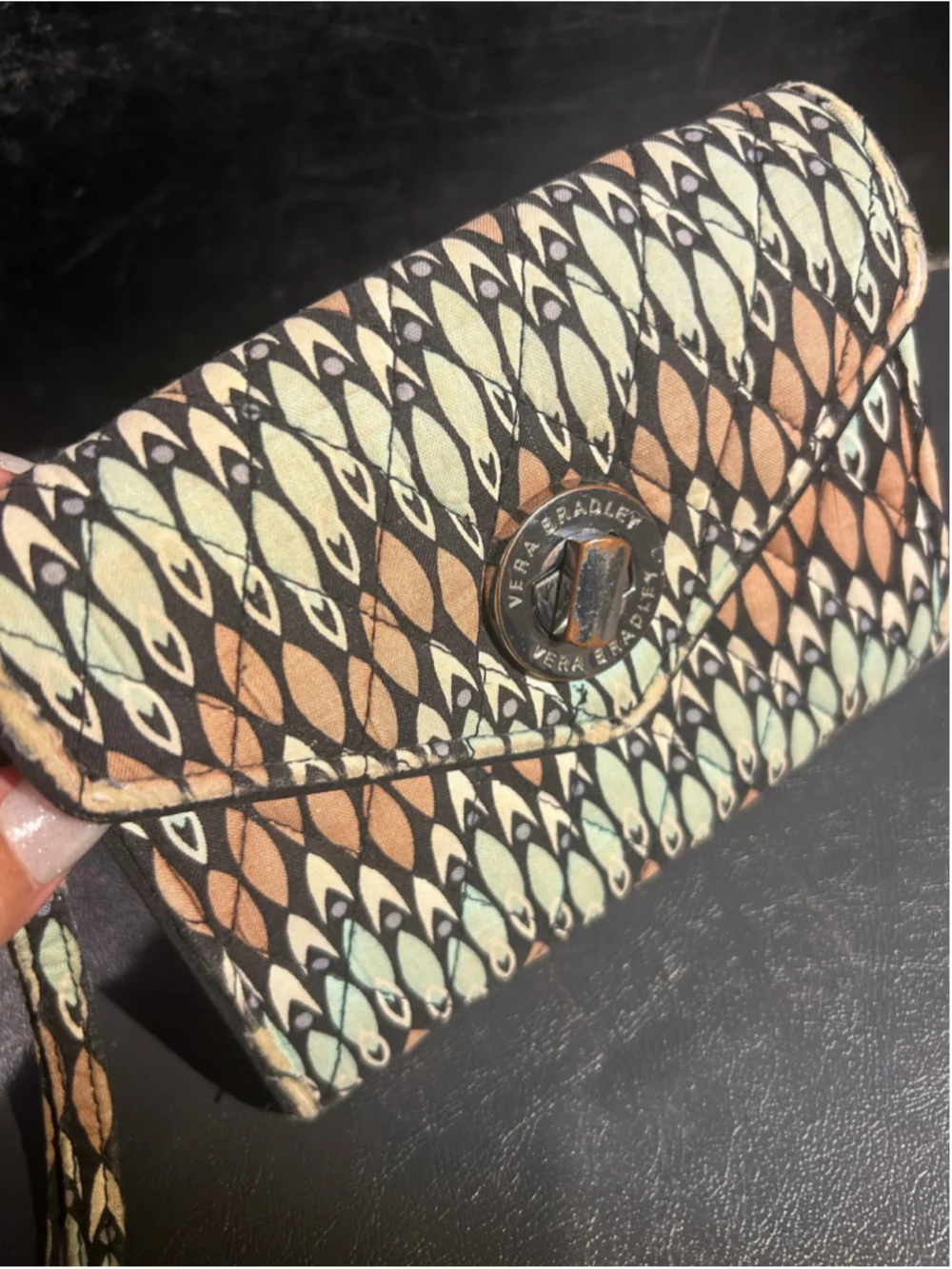 Women's Vera Bradley Wristlet Clutch One Size Beige Green